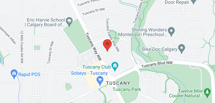 map of 250 Tuscany Valley Drive NW